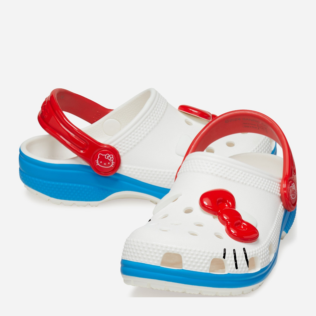 Дитячі крокси-сабо для дівчинки Crocs Hello Kitty Iam Classic Kids Clog 209454-100 32-33 Білі (196265573615) - зображення 3
