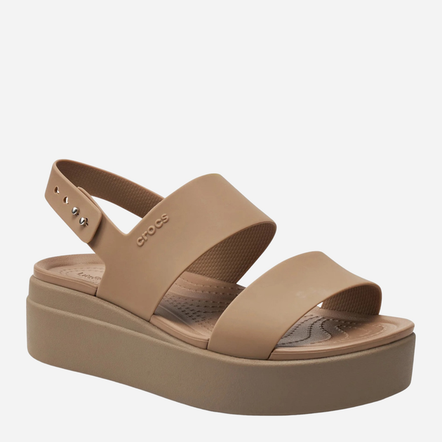 Sandały damskie na platformie Crocs Brooklyn Low Wedge W 206453-2EL 41-42 Beżowe (196265590810) - obraz 2