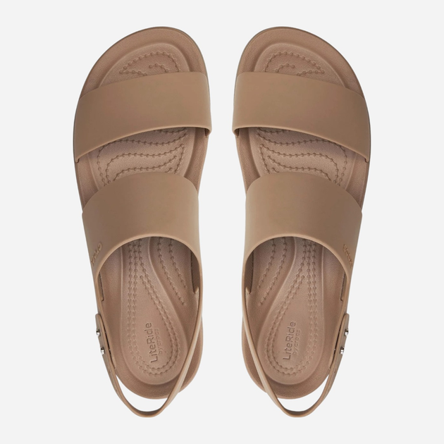 Sandały damskie na platformie Crocs Brooklyn Low Wedge W 206453-2EL 37-38 Beżowe (196265590872) - obraz 5