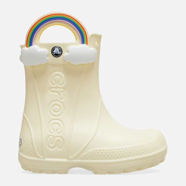 Дитячі гумові чоботи для дівчинки Crocs Handle It Rainbpw Rain Boot Kids 210026-76O 30-31 Молочні (196265679577) - зображення 1