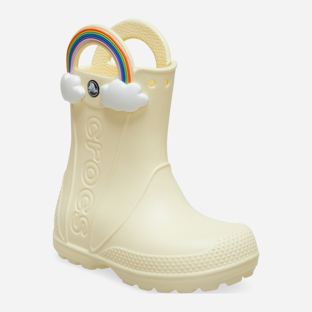 Kalosze dziecięce dla dziewczynki Crocs Handle It Rainbpw Rain Boot Kids 210026-76O 29-30 Mleczne (196265679560) - obraz 2