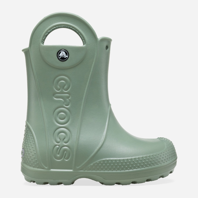 Дитячі гумові чоботи для хлопчика Crocs Handle Rain Boot Kids 12803-308 27-28 Салатові (196265744473) - зображення 1