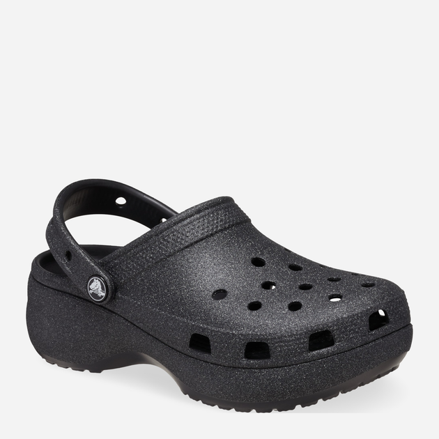 Chodaki damskie na platformie Crocs Classic Platform Glitter Clog W 207241-001 41-42 Czarne (196265748051) - obraz 2