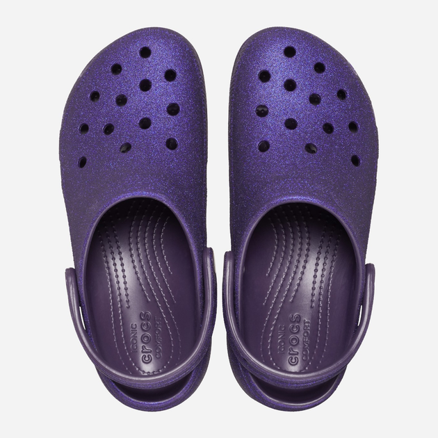 Жіночі крокси Crocs Classic Platform Glitter Clog W 207241-5AS 41-42 Фіолетові (196265748136) - зображення 4