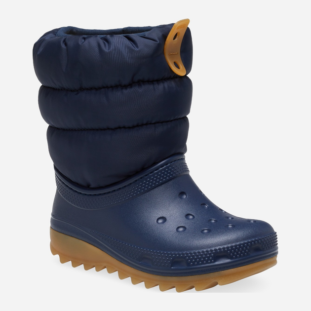 Śniegowce chłopięce ocieplane Crocs Classic Neo Puff Boot K 207684-4PQ 34-35 Granatowe (196265749607) - obraz 2