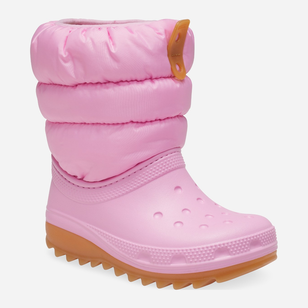 Śniegowce dziecięce dla dziewczynki ocieplane Crocs Classic Neo Puff Boot K 207684-6XQ 33-34 Różowe (196265749683) - obraz 2