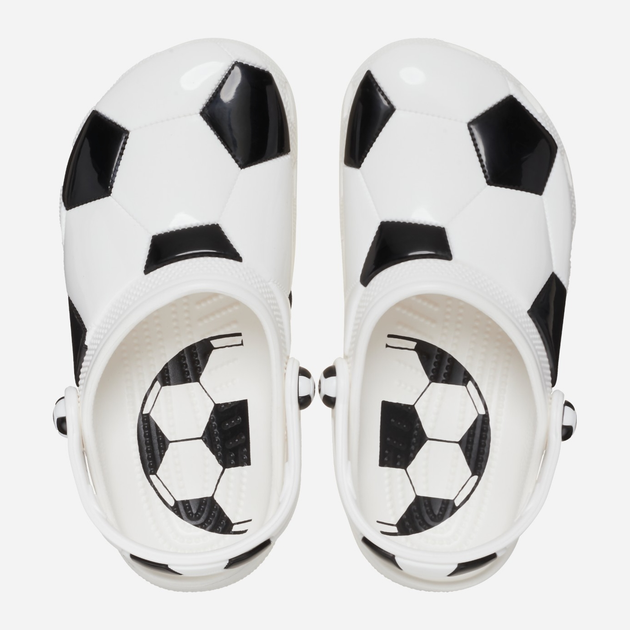 Дитячі крокси-сабо для хлопчика Crocs Classic Soccer Ball clog Kids 210157-103 30-31 Білі (196265769483) - зображення 4