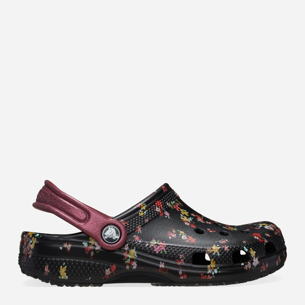 Chodaki dziecięce dla dziewczynki Crocs Classic Ditsy Floral Clog K 210354-0C4 36-37 Czarne (196265775699) - obraz 1