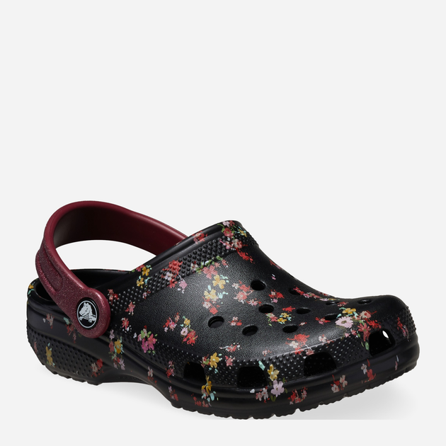 Підліткові крокси для дівчинки Crocs Classic Ditsy Floral Clog K 210354-0C4 38-39 Чорні (196265775712) - зображення 2