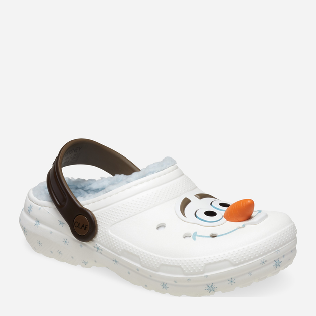 Chodaki dziecięce dla dziewczynki ocieplane Crocs Classic Frozen Olaf Clog Kids 210234-90H 33-34 Białe (196265808021) - obraz 2