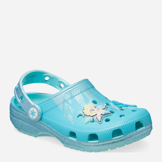 Дитячі крокси для дівчинки Crocs Classic Frozen Elsa Clog T 210237-90H 24-25 Блакитні (196265808281) - зображення 2