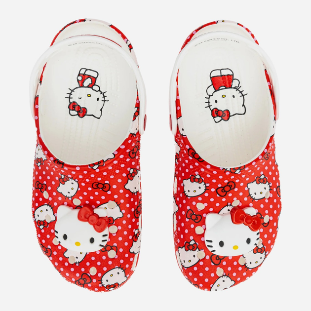 Chodaki dziecięce dla dziewczynki Crocs Classic Hello Kitty Red Clog K 210576-90H 32-33 Czerwone (196265827404) - obraz 2