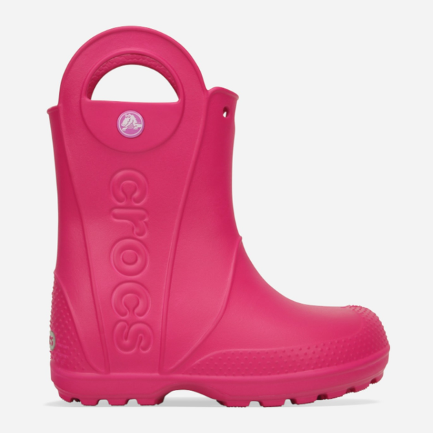 Дитячі гумові чоботи для дівчинки Crocs Handle Rain Boot Kids 12803-6X0 28 Рожеві (887350802436) - зображення 1