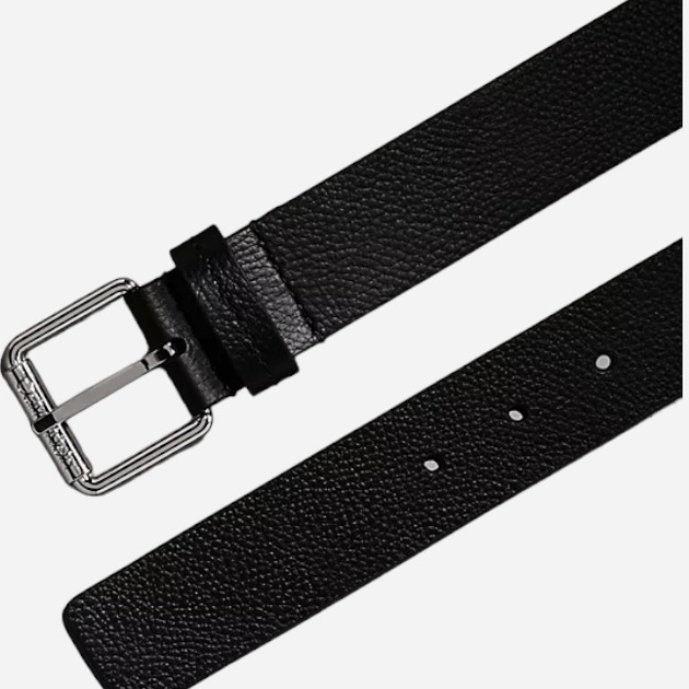 Ремінь чоловічий з натуральної шкіри Calvin Klein K50K511980-BEH 105 см Чорний (8720639027422) - зображення 3