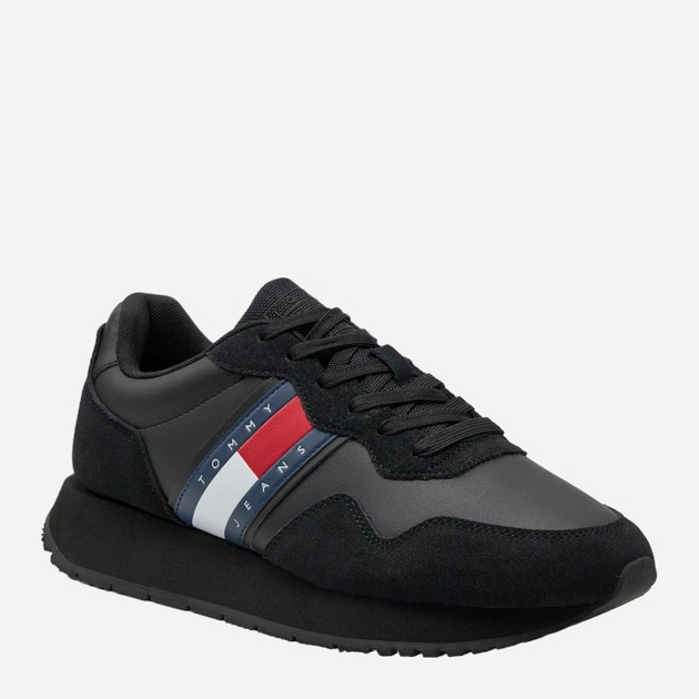 Buty sportowe męskie zamszowe do kostki Tommy Jeans EM0EM01316-BDS 41 Czarne (8720646074389) - obraz 2