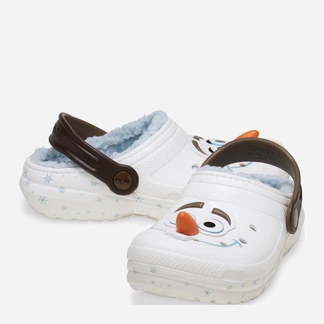 Chodaki dziecięce dla dziewczynki ocieplane Crocs Classic Frozen Olaf Clog Kids 210234-90H 34-35 Białe (196265808038) - obraz 3