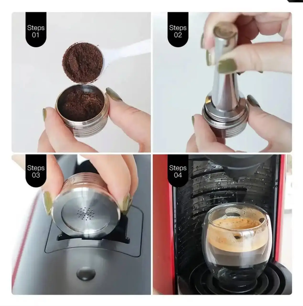 Капсула многоразовая металлическая для кофеварки Delta Q Milk, Mini, Дельта NDIQ7323, ICafilas - изображение 6