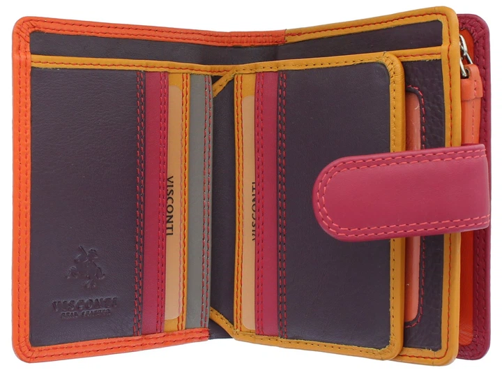 Женский кожаный кошелек Visconti RB40 Bali (Orange Multi) - изображение 3