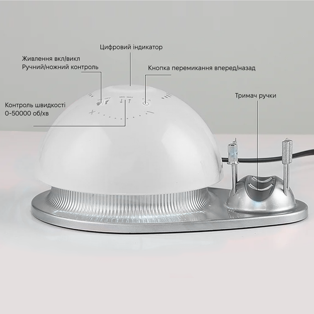 Фрезер для манікюру та педикюру SML Nail Sander M21 White - зображення 3