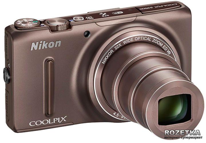 Фотоаппарат Nikon Coolpix S9500 Bronze купить на ROZETKA