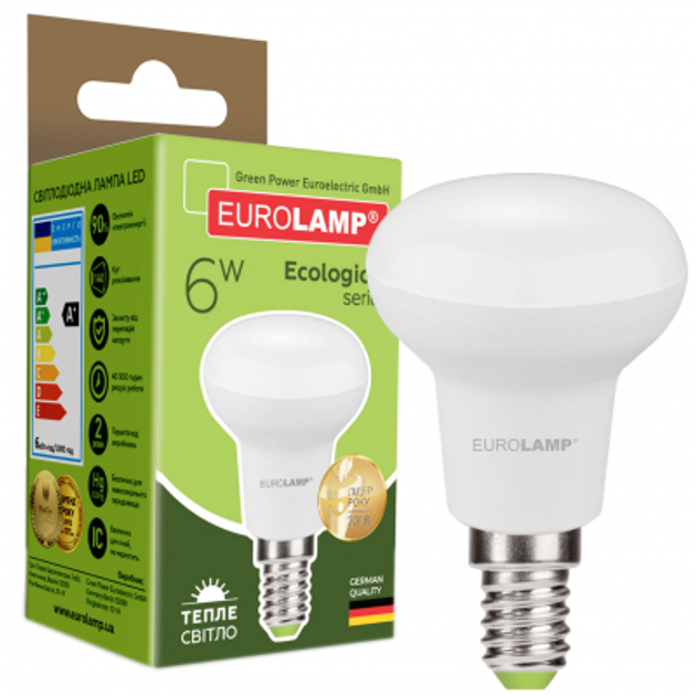 Лампочка Eurolamp LED R50 6W E14 3000K 220V (LED-R50-06142(P)) – фото ...