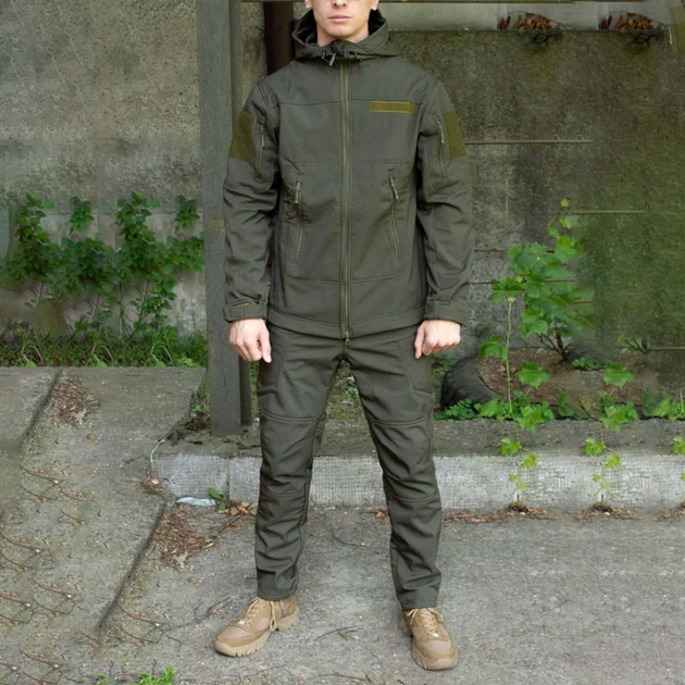 Форма S3 Softshell куртка та штани олива розмір 2XL - зображення 2