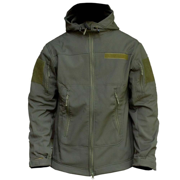 Демісезонна куртка Softshell олива розмір XL - зображення 1