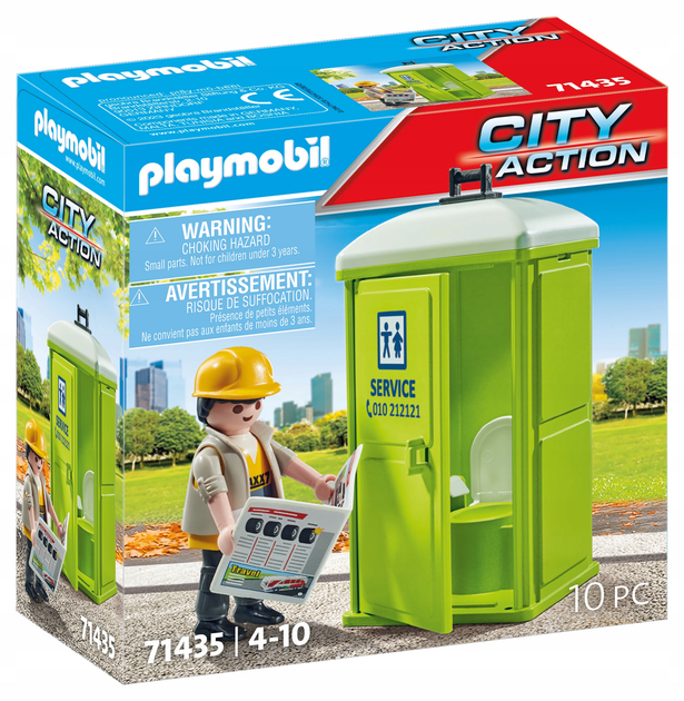 Zestaw zabawek Playmobil City Action Mobilna toaleta (4008789714350) - obraz 1