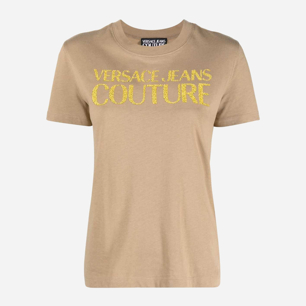 Koszulka damska bawełniana Versace Jeans Couture vjc76hahg03cj00g737 M Brązowa (8052019591569) - obraz 1