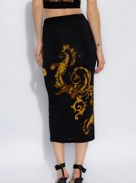 Spódnica damska midi Versace Jeans Couture vjc76hae8p7js349g89 38 Czarny/Żółty (8052019659313) - obraz 2