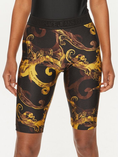 Spodenki sportowe damskie Versace Jeans Couture vjc76hac106js292g89 42 Czarny/Żółty (8052019638363) - obraz 1