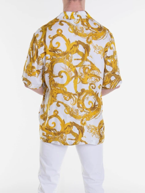 Koszula męska Versace Jeans Couture vjc76gal2b0ns407g03 52 Biały/Żółty (8052019643763) - obraz 2