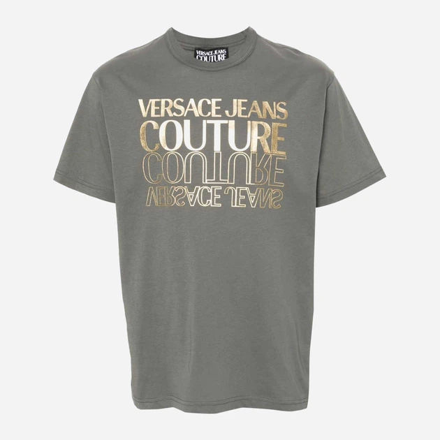 Koszulka męska bawełniana długa Versace Jeans Couture vjc76gaht10cj00tg14 3XL Szara (8052019580600) - obraz 4