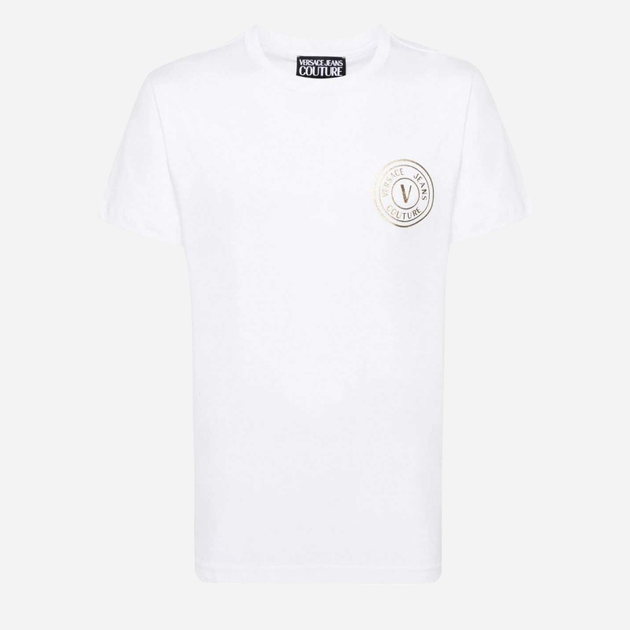 Koszulka męska bawełniana długa Versace Jeans Couture vjc76gaht02cj00tg03 2XL Biała (8052019599718) - obraz 5