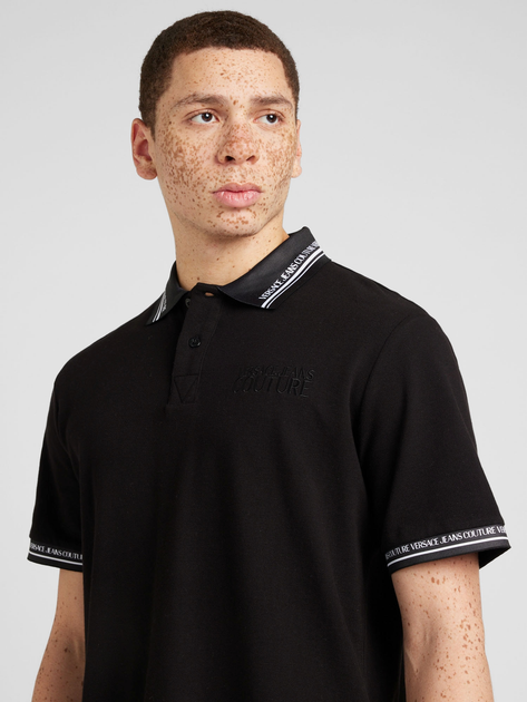 Поло довге чоловіче Versace Jeans Couture vjc76gagt09cj01t899 L Чорне (8052019596601) - зображення 4