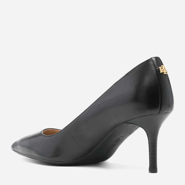 Czółenka damskie skórzane Lauren Ralph Lauren lrl802940602001 39.5 (9.5US) Czarne (3616535668096) - obraz 3