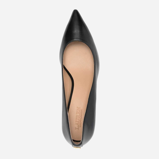 Czółenka damskie skórzane Lauren Ralph Lauren lrl802940602001 39.5 (9.5US) Czarne (3616535668096) - obraz 4