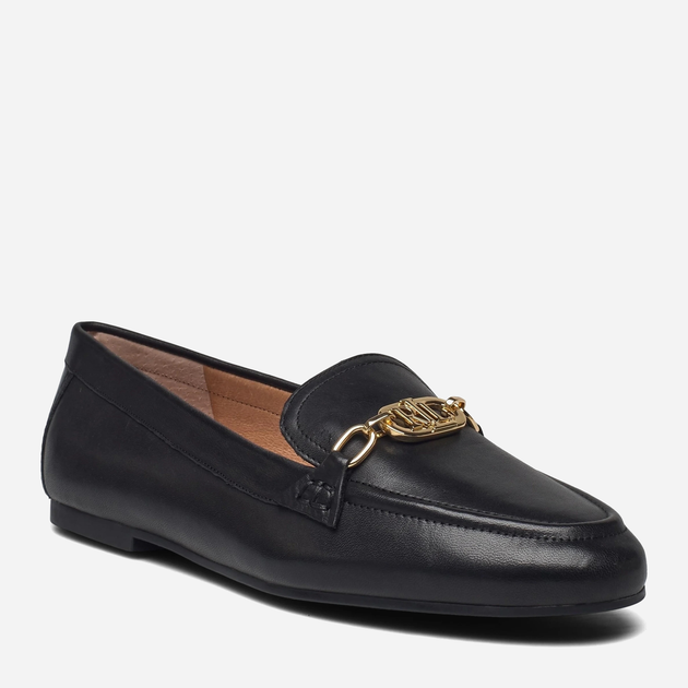 Loafersy damskie skórzane Lauren Ralph Lauren lrl802834983001 37 (7US) Czarne (3616419723026) - obraz 2