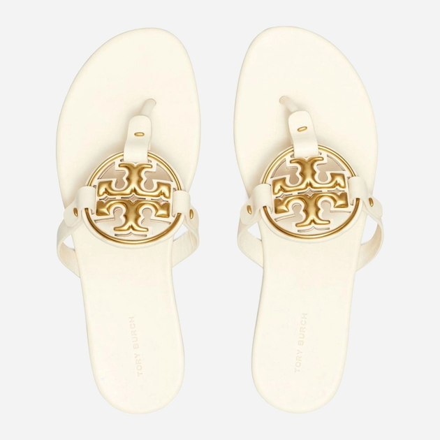 Klapki japonki damskie skórzane Tory Burch torb136593-101 37.5 (7.5US) Nudowe (196133581537) - obraz 4