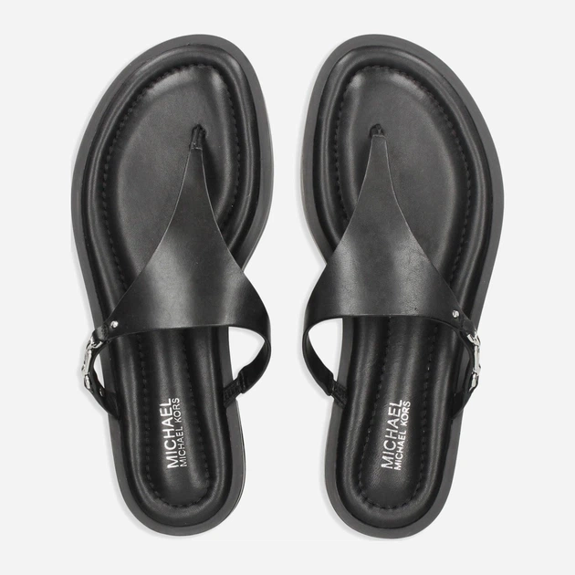 Klapki japonki damskie skórzane Michael Kors mko40s4dnfs1l-001 37.5 (7.5US) Czarne (197677377952) - obraz 4