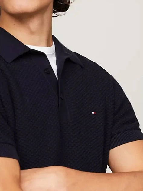Koszulka polo męska Tommy Hilfiger thmw0mw34686dw5 L Granatowa (8720646414932) - obraz 4