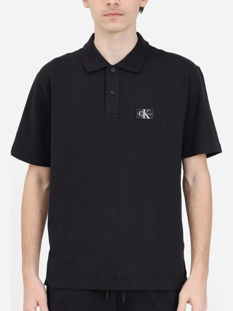 Koszulka polo męska Calvin Klein Jeans ckj30j325433beh 2XL Czarna (8720109359312) - obraz 3