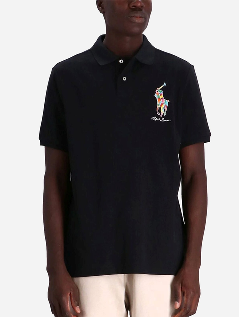 Polo męskie długie Polo Ralph Lauren prl710926413003 M Czarne (3616534787491) - obraz 1