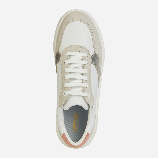 Sneakersy damskie do kostki skórzane Geox geod45qfa08522c1z5q 41 Białe (8056206659148) - obraz 3