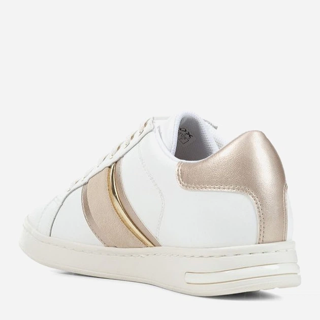 Sneakersy damskie do kostki skórzane Geox geod361be085nfc1327 37 Białe (8056206497160) - obraz 3