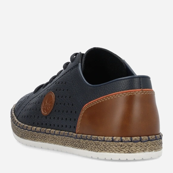 Sneakersy męskie do kostki skórzane Rieker rieb5213-15 41 Granatowe (4061811385867) - obraz 4