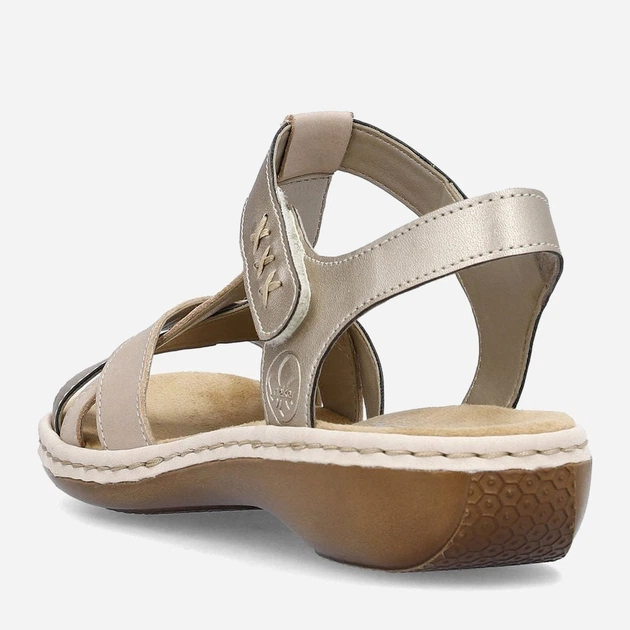 Жіночі сандалі Rieker rie65919-61 38 Нюдові (4061811347711) - зображення 3