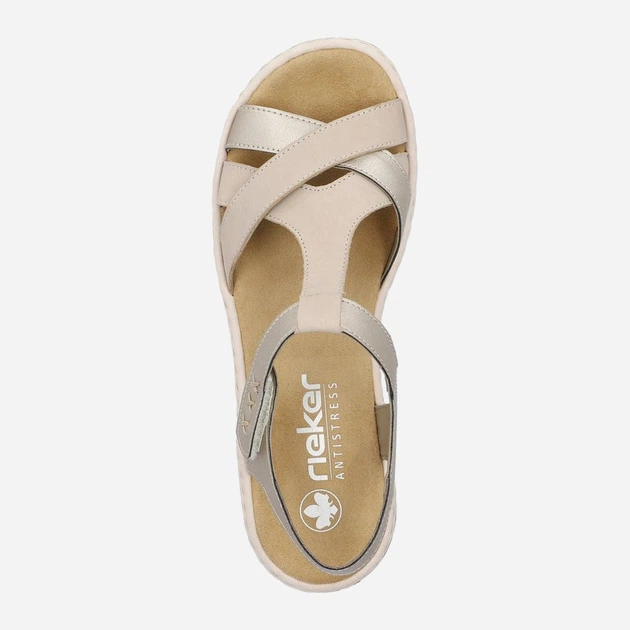 Жіночі сандалі Rieker rie65919-61 38 Нюдові (4061811347711) - зображення 4