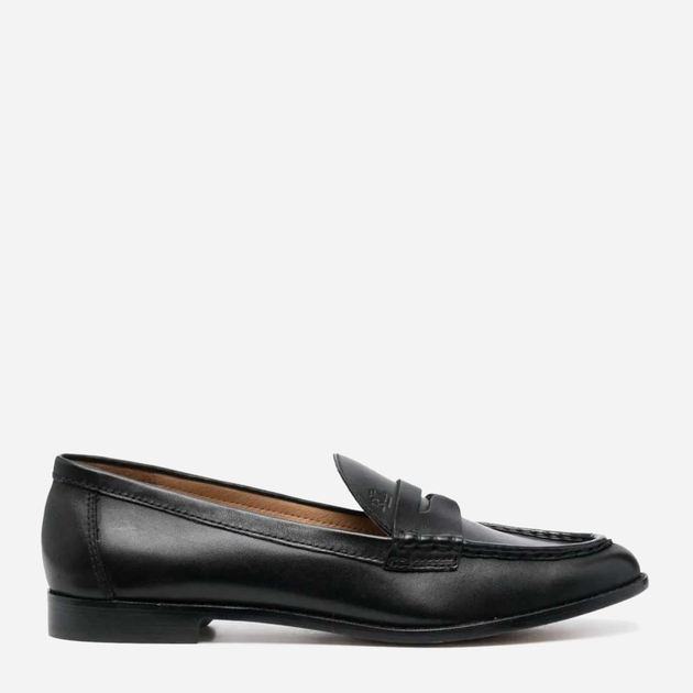 Loafersy damskie skórzane Lauren Ralph Lauren lrl802875318001 38 (8US) Czarne (3616539515976) - obraz 1