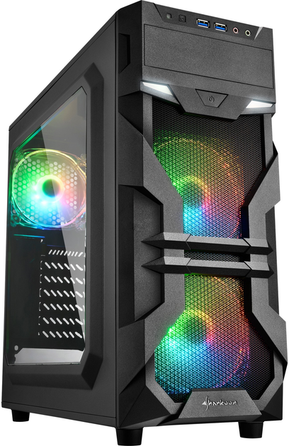 Obudowa Sharkoon VG7-W RGB Black (4044951026869) - obraz 1